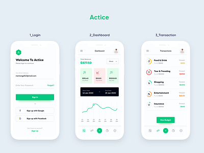 Mobile App UI Design for Financial Management