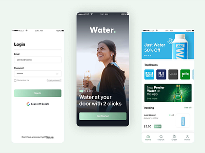 Water at your door, Mobile UI Design freebie