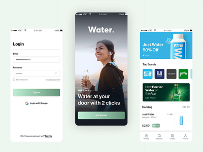 Water at your door, Mobile UI Design
