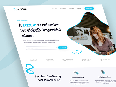 Startup Company Landing Page Design