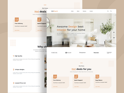 Interior Design Landing Page UI