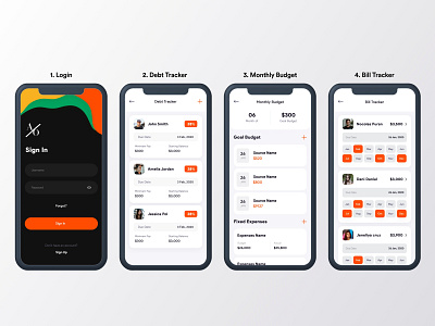 Financial App - Expense Management app appui banking app clean expense expense tracker finance goal income management minimalist mobile app money app ui uiux ux wallet app