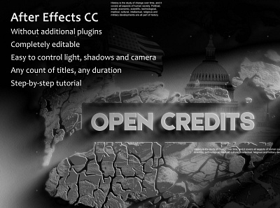 Opener Credits Cinematic after effects cinematic credits intro opener template text titles