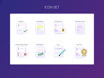 Icon Design colors icon design iconography register report