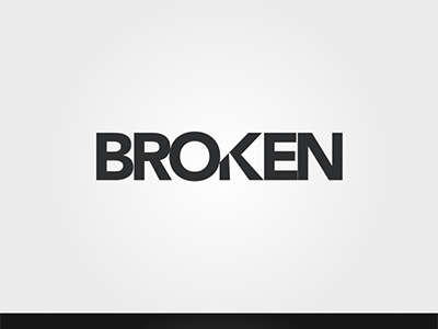 Broken Logo Design Concept branding broken experiment letter logo logotype symbol