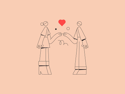 Love & generosity. design digital illustration illustration lineart love lovers