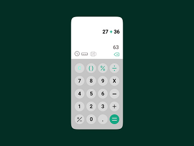 Daily UI Design: Calculator app design illustration ui