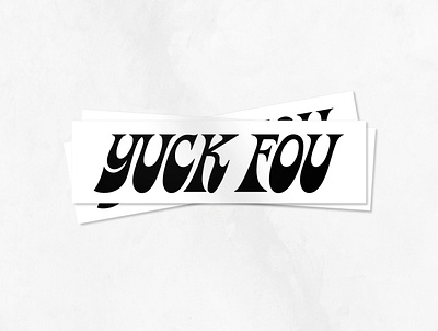 Yuck Fou Stickers fou fuck hippie retro stickers typography you yuck