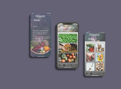 Organic shop (Vegetable App) adobe xd design ui ux