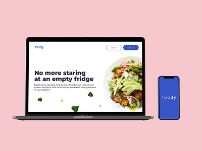 Foody food landing page product design research ui ux visual design website