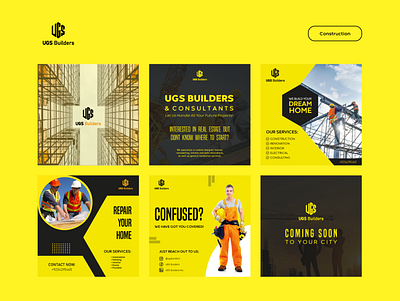 UGS Builders Instagram grid branding design graphic design illustration logo logo design minimal ui ux vector
