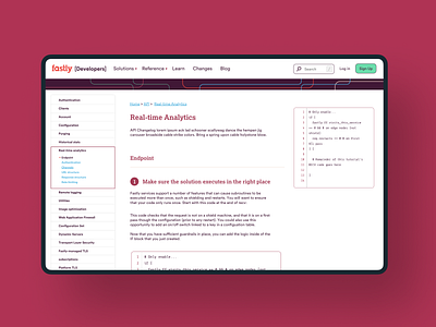 Fastly Developer Hub secondary pages
