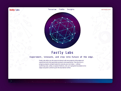 Fastly Labs Branding blue celestial constellation geodesic geometric labs space stars