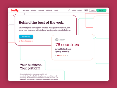 Fastly Homepage colors graphic hero homepage homepage design nimbus shapes web