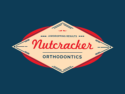 Nutcracker Orthodontics 12 branding christmas days dentist holidays logo nutcracker orthodontist teeth vintage xmas