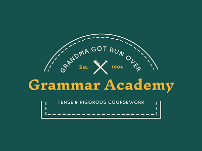 Grandma Got Run Over 12 academy branding christmas days grammar grandma holidays logo reindeer run over xmas