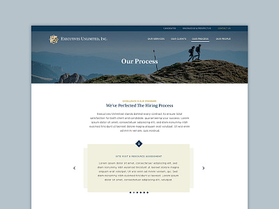 Executives Unlimited :: Process carousel executive modern process professional recruiting talent ui ux web web design