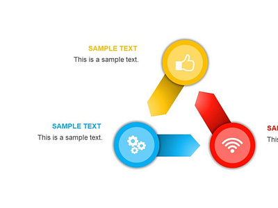 Three steps infographics