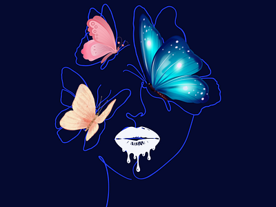 No Butterflies, No Colours! art artist design graphic design illustration illustrator minimal minimalist photoshop vector