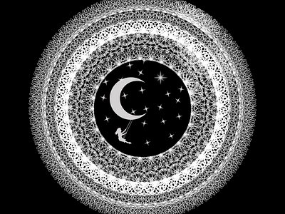 Moon Mandala art artist design graphic design illustration illustrator mandala mandala art mandala design photoshop vector