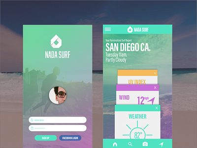 NADA SURF APP app craft ios mac mobile sketch surfing weather