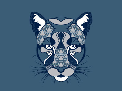 She's a Cougar design illustration print vector