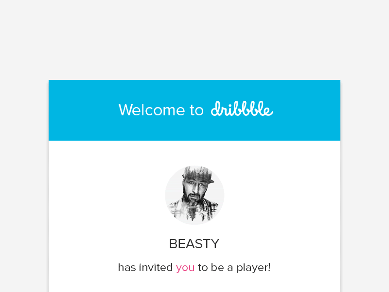 Dribbble Invitation email