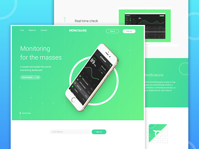 Monitaure - Redesign app free monitaure monitoring service webdesign