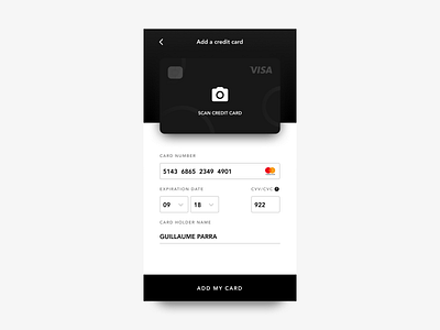 Daily UI Challenge #02 - Credit Card Checkout app card challenge checkout credit daily dailyui iphone payment ui ux