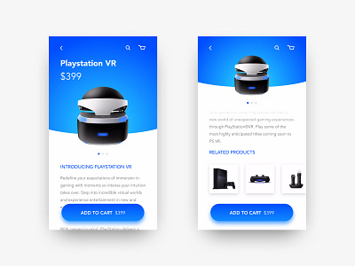 Daily UI Challenge #12 - E-commerce shop app challenge daily dailyui e commerce playstation product shop ui ux vr