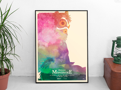 Free Mononoke Poster! a2 freebie ghibli illustration miyazaki mononoke poster princess