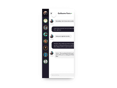💬 Direct Messaging Menu w/ Studio app invision menu messaging motion project prototype studio swipe
