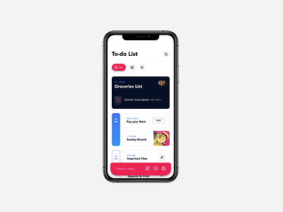 To Do List App animation app check download food free freebie groceries invision invision studio invisionstudio micro interactions motion to do list ui ux video
