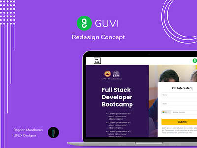 GUVI - Redesign design figma product design ui ux web design webpage