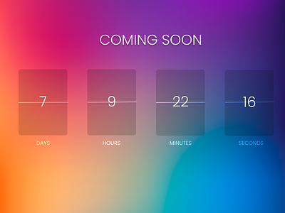 Countdown Timer countdown timer graphic design mesh gradient simple ui