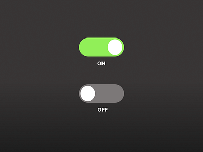 On/Off Switch black graphic design green gray onoff swicth simple ui