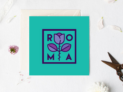 ROMA flower shop branding cutebrand floral florist flowerbrand flowers flowershop folk spring springbrand