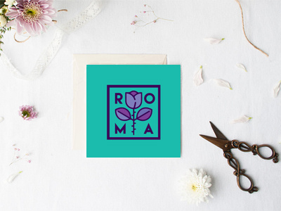 ROMA brand composition branding cutebrand flowers flowershop folk roma springtime
