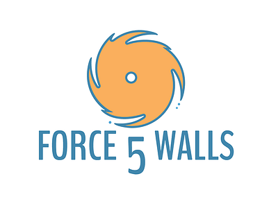 Force 5 Walls Logo brand hurricane logo orange