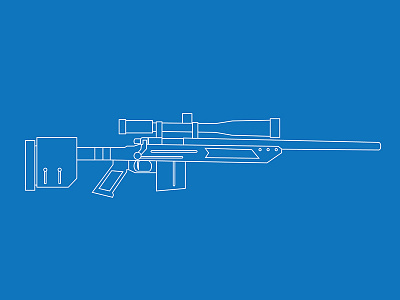 Mccree Precision 308 american gun illustration remington sniper