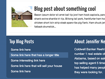 Jen's New Site - Footer/Blog Snippets