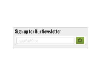 Signup for Our Newsletter email address form green newsletter sign up signup