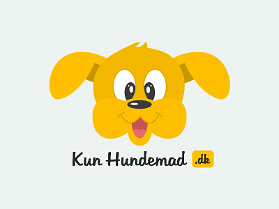 Kun Hundemad Logo blue dog logo yellow