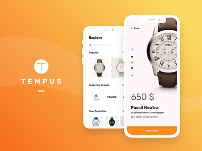 Tempus App app mobile mobile app design watch