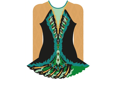 9. design dress illustration irish dance swarovski