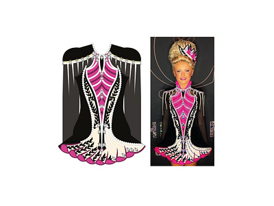 12. design dress illustration irish dance swarovski