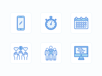Custom Icon Set icons icons set saas startup volunteer volunteering