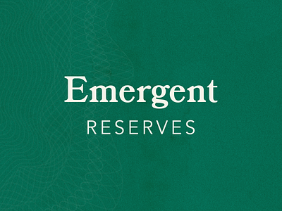 Emergent Reserves Logo fintech fintech branding fintech logo techlogo