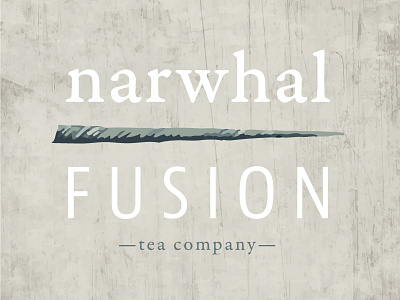 Narwhal Fusion Tea Company Branding animal branding company fusion narwhal old sea shop tea texture weathered