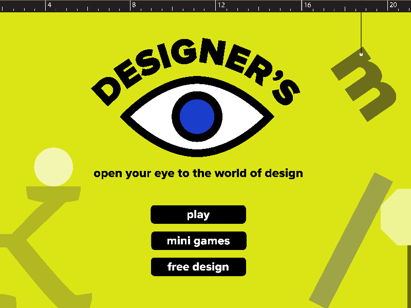 Designer's Eye Children's Computer Game colorful bright kid children game computer eye design